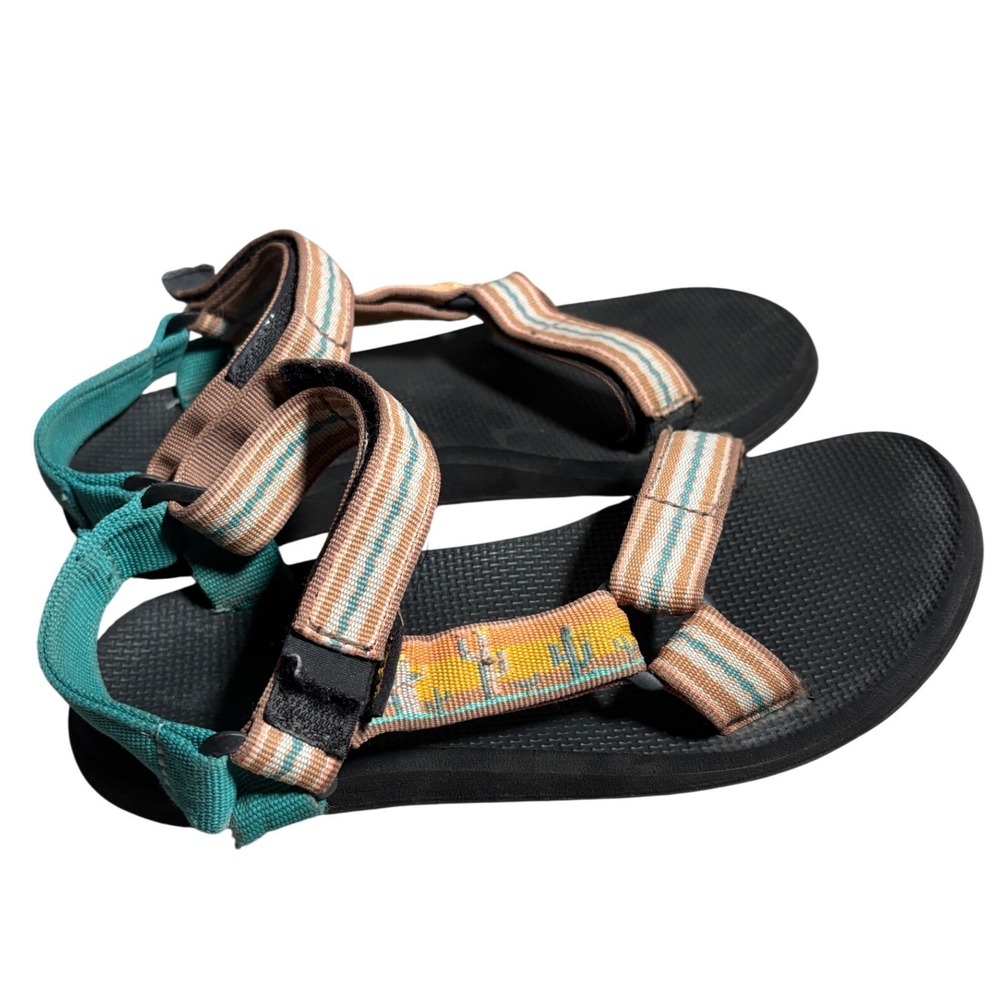 Teva Womens 7 Original Universal Sandals Desert Cactus Stripe Trails Gorpcore